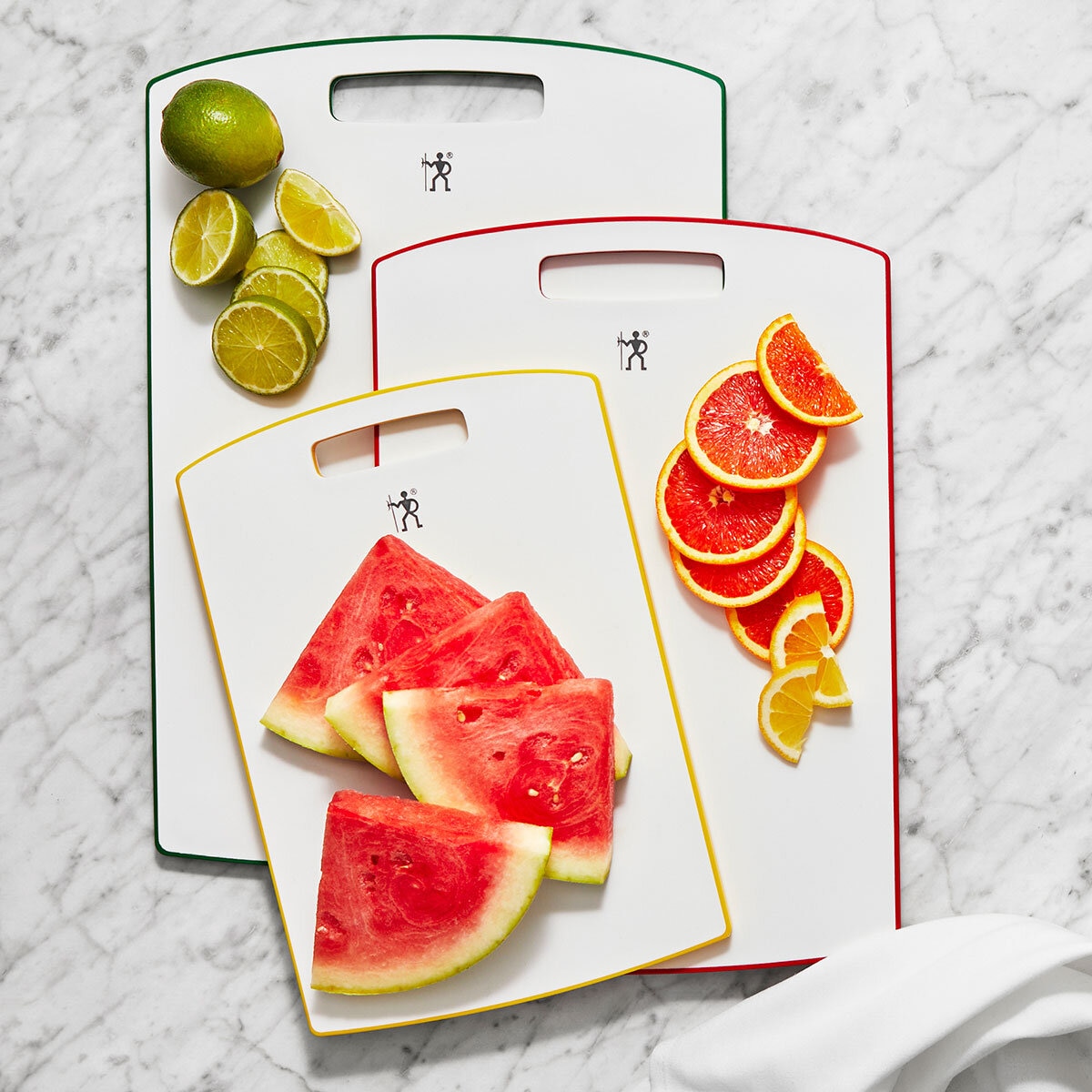 White chopping board shop set