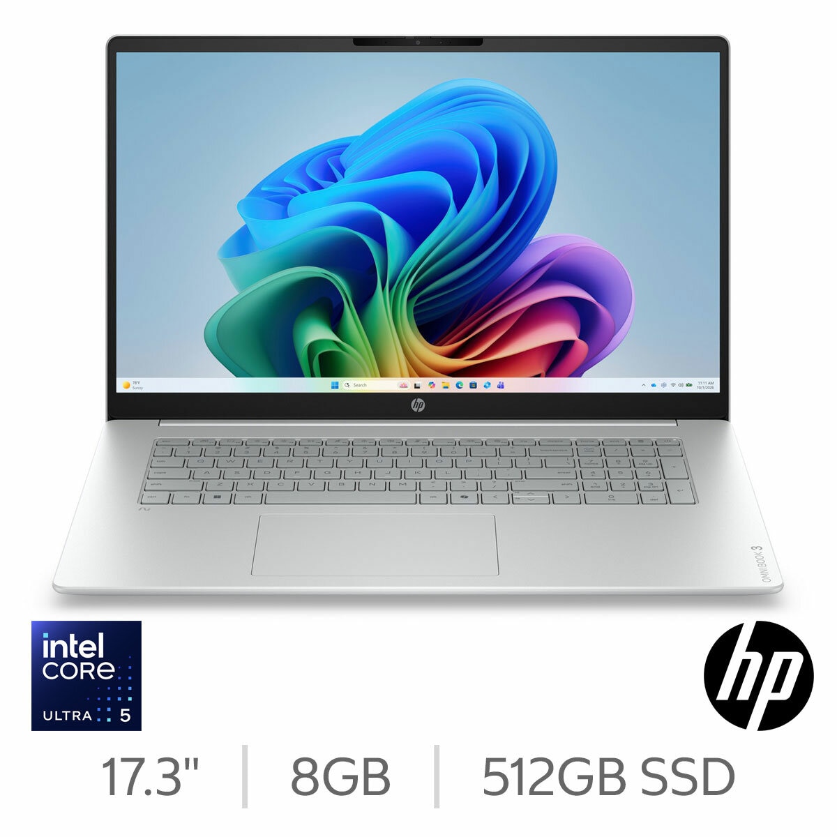 HP Omnibook 3, Intel Core Ultra 5, 8GB RAM, 512GB SSD, 17.3 Inch Laptop, 17-dg0000nax HP Omnibook 3, Intel Core Ultra 5, 8GB RAM, 512GB SSD, 17.3 Inch Laptop, 17-dg0000nax