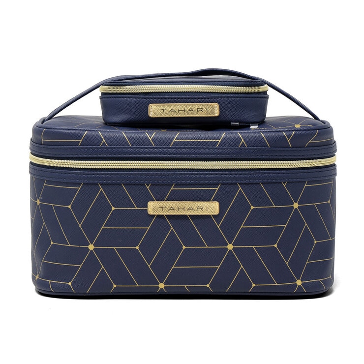 Tahari Cosmetic Case 2 Piece Travel Set in Navy Tahari Cosmetic Case 2 Piece Travel Set in Navy