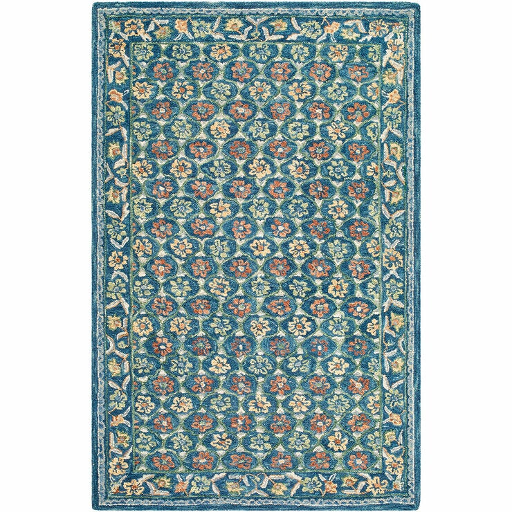 Livabliss Fairfax Blue Wool Rug, in 2 Sizes Livabliss Fairfax Blue Wool Rug, in 2 Sizes