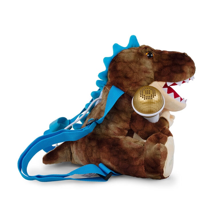 Plush Toy Sing Along, Trex Karaoke Backpack with Microphone and Speaker (3+ Years)
