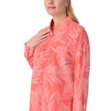 DKNY Ladies Cotton Blend Pyjama Set in Coral, Size Extra Large