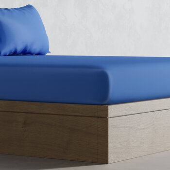 Panda 100% Bamboo Navy Fitted Sheet in 4 Sizes