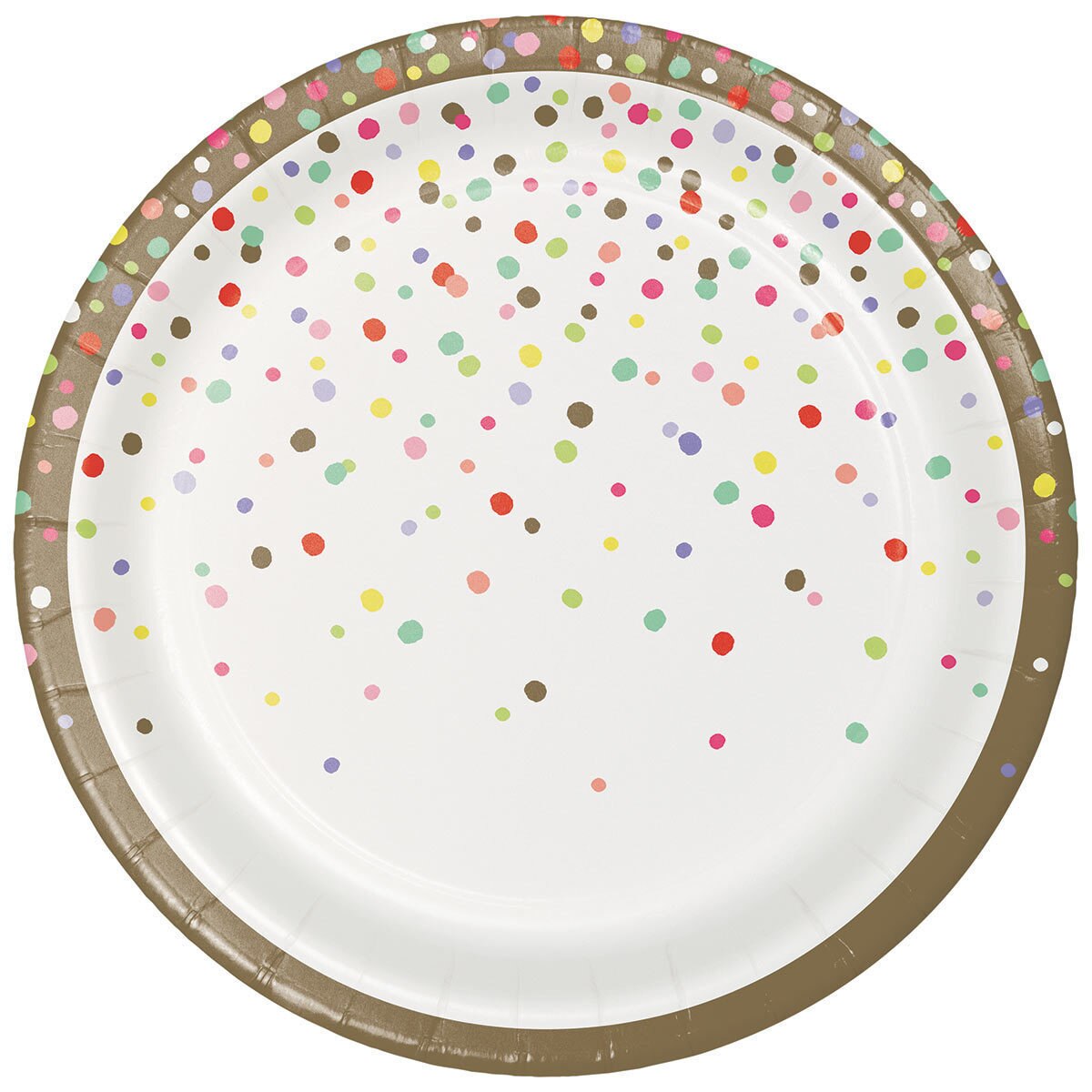 Confetti Celebration Party Pack 50 Large Plates, 50 Small Plates and