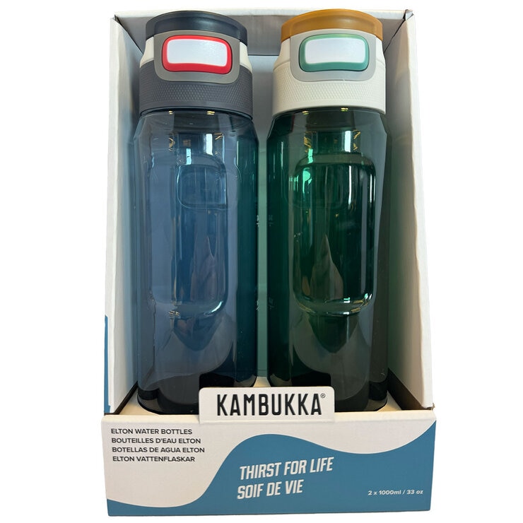 Kambukka Tritan 1L 2 Pack GREEN