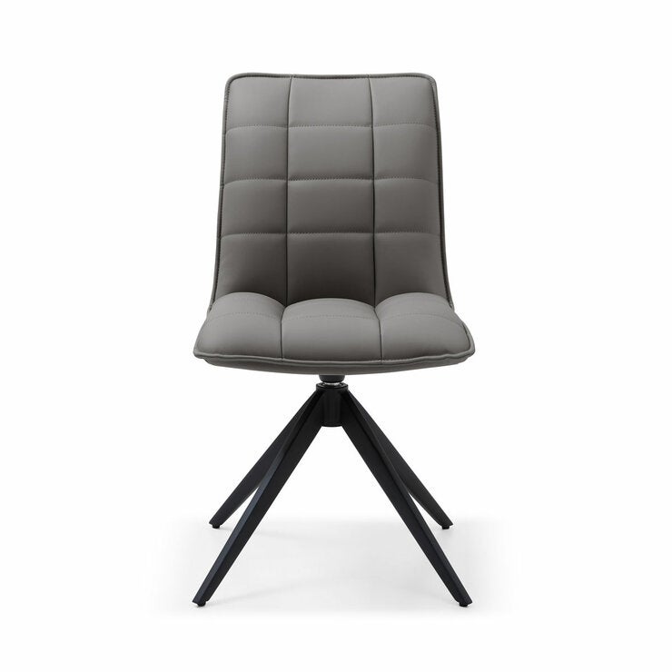 Indus Valley Skylar Grey Faux Leather Dining Chair, 2 Pack Indus Valley Skylar Grey Faux Leather Dining Chair, 2 Pack