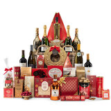 Hamper image with gifts in front of the basket