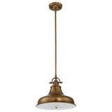 Emery 1 Light Medium Pendant - Weathered Brass