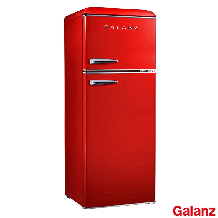Galanz Rffk006 Retro Fridge Freezer F Rated In Red Costco Uk