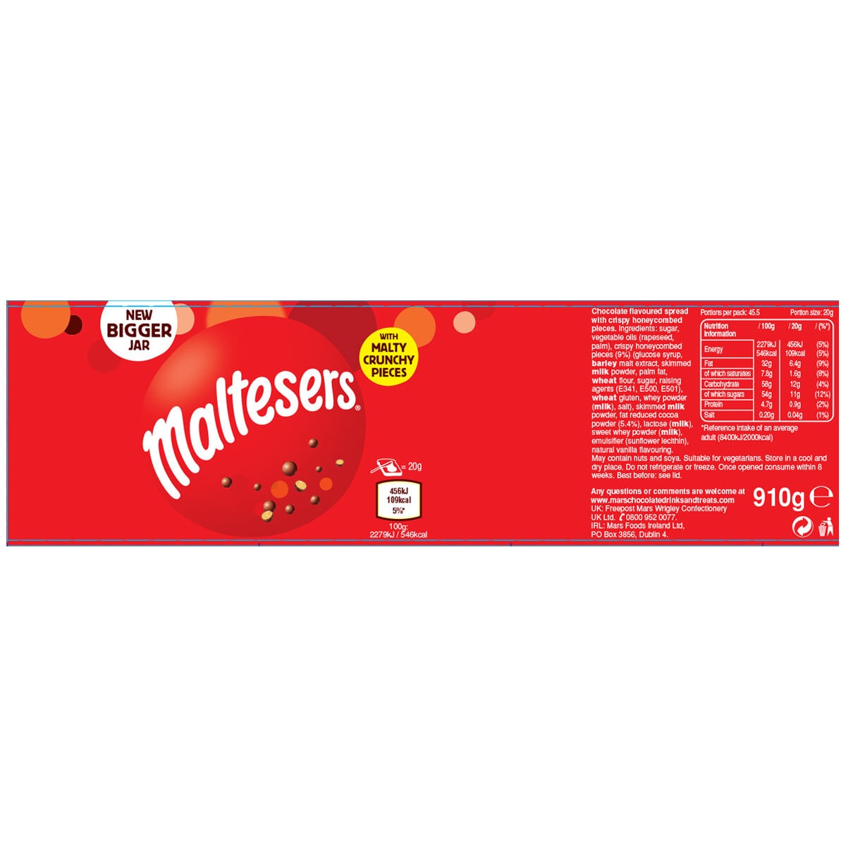 Maltesers Chocolate Spread, 910g