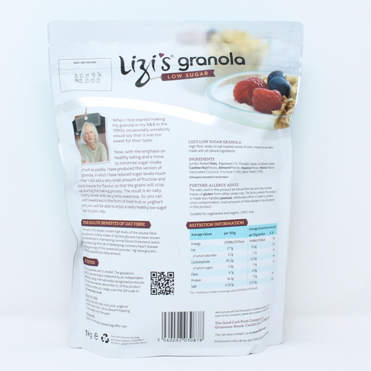 Lizi's Low Sugar Granola, 1kg