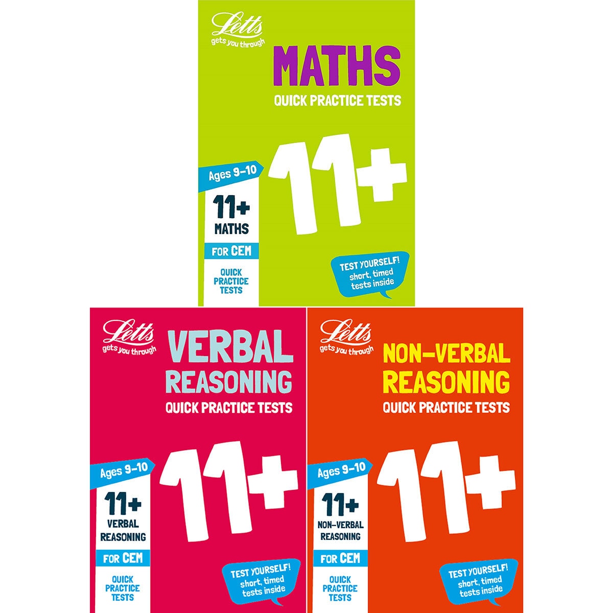 Letts 11+ 3 Book Pack in 2 Options