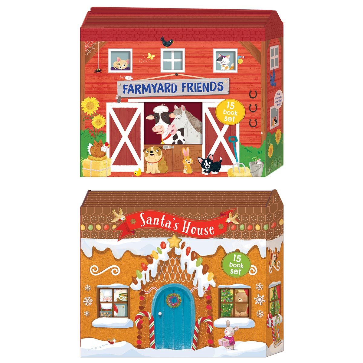 House Shaped 15 Book Set, Farmyard (1+ Years)