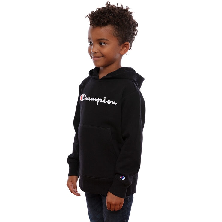 Champion Boys Pullover Hoody in Black, Small