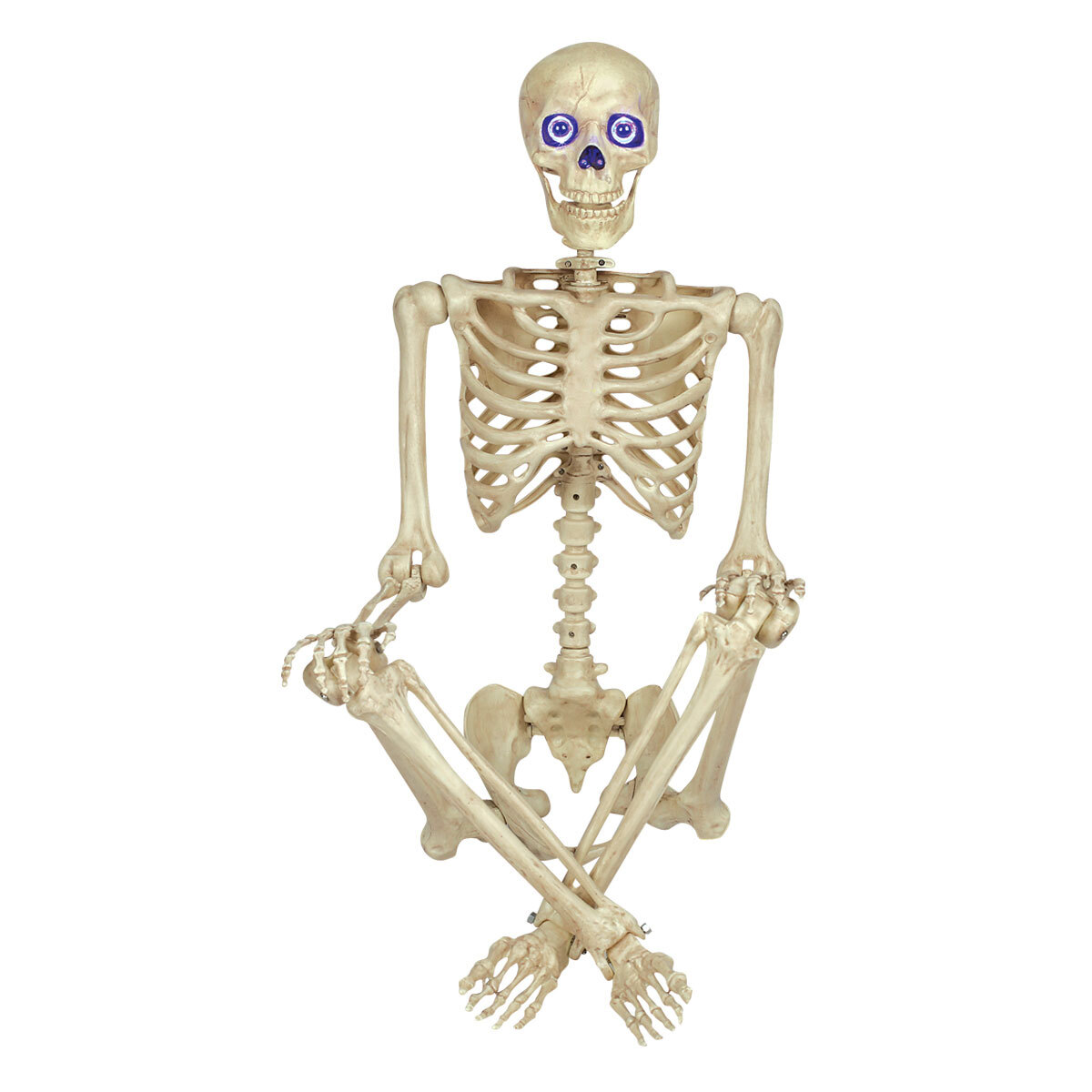 Halloween 5ft (1.5m) Skeleton With LED Eyes & Sounds | C...