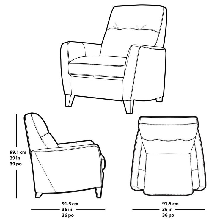 Natuzzi Grey Leather Pushback Recliner Armchair Costco UK