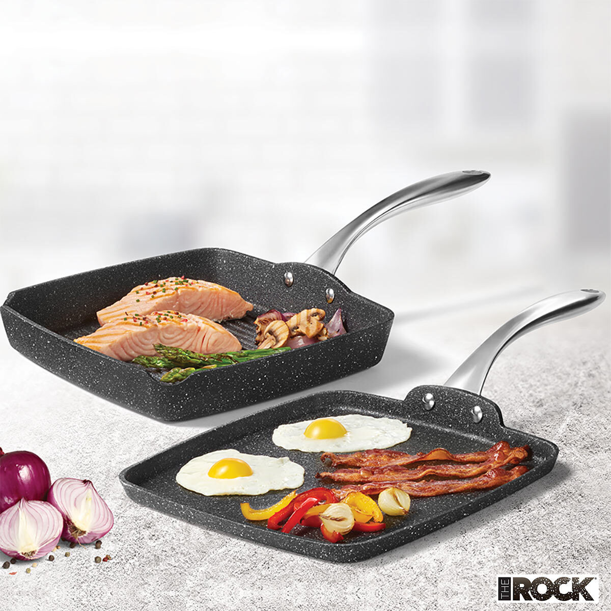 The Rock Grill Pan & Griddle Set