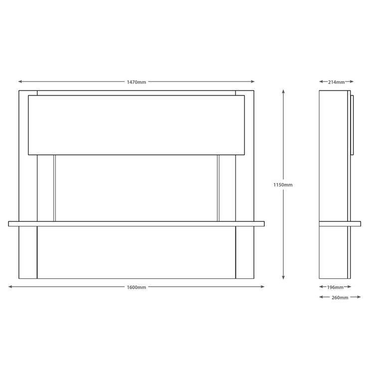 Flare Fairview Electric Fireplace Suite in White, 2kW
