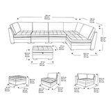 Thomasville Tisdale Dark Grey Modular Sofa