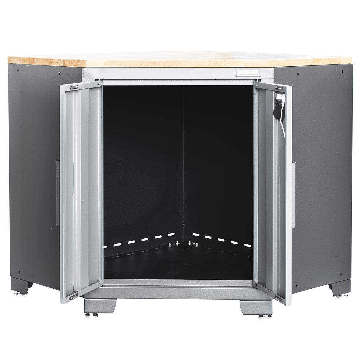 Hilka Professional 24 Gauge Steel 7 Piece Garage Corner Cabinet Set