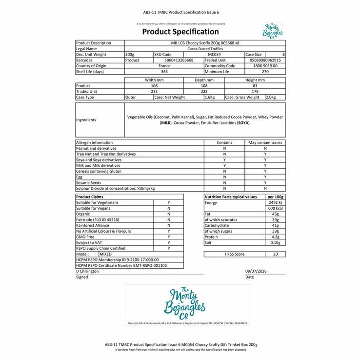 Nutrional information Nutrional information