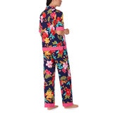 Room Service Ladies Notch Collar Pyjama Set in Navy, Small