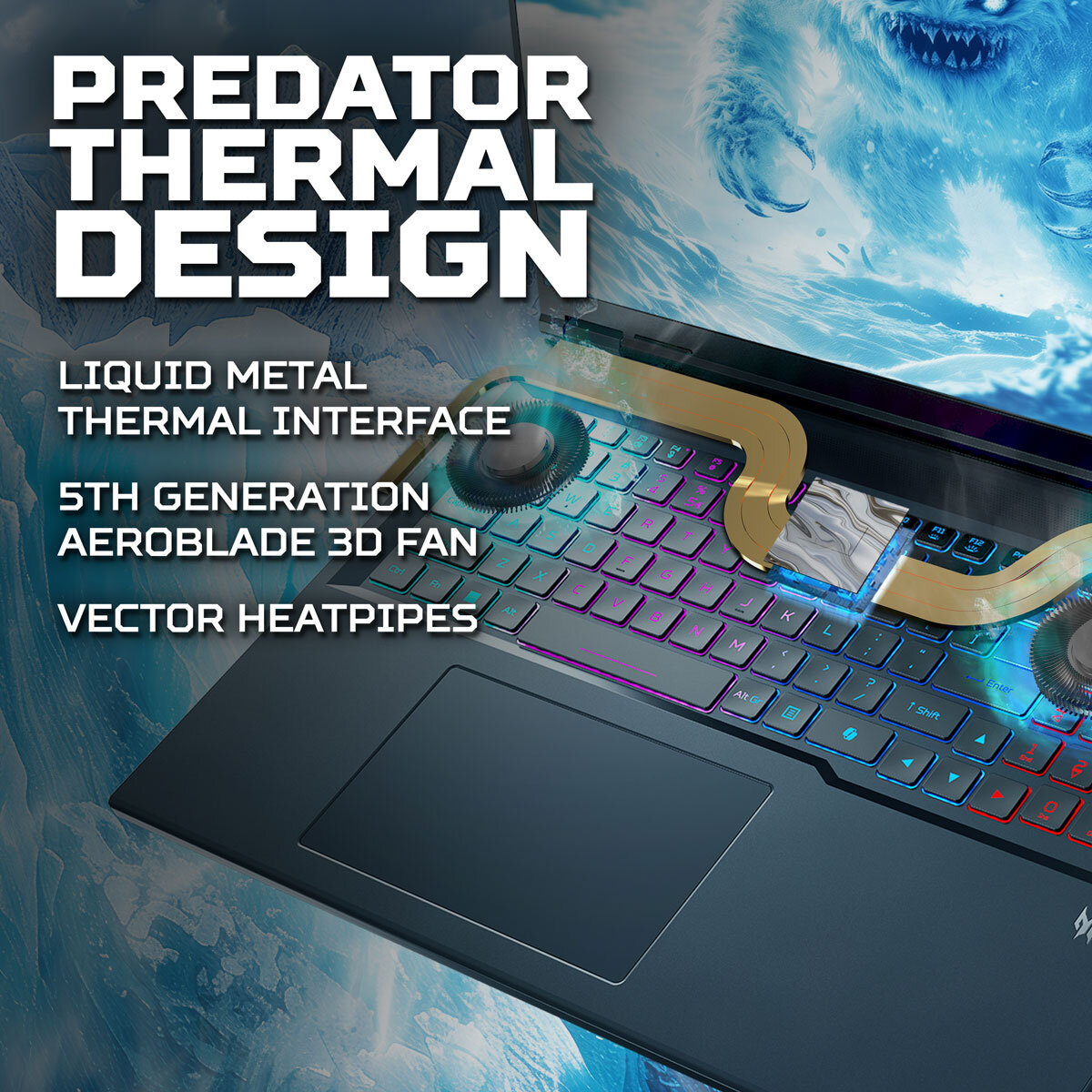 Acer Predator Helios NEO 18, Intel Core Ultra 9, 16GB RAM, 1TB SSD NVIDIA GeForce RTX 5070TI, 18 Inch Gaming Laptop, NH.QVLEK.006