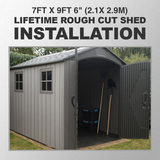 Installation for Lifetime 7ft x 9ft 6" (2.1x 2.9m) Rough Cut Storage Shed