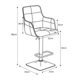 Orion Light Grey Fabric Bar Stool 2 pack