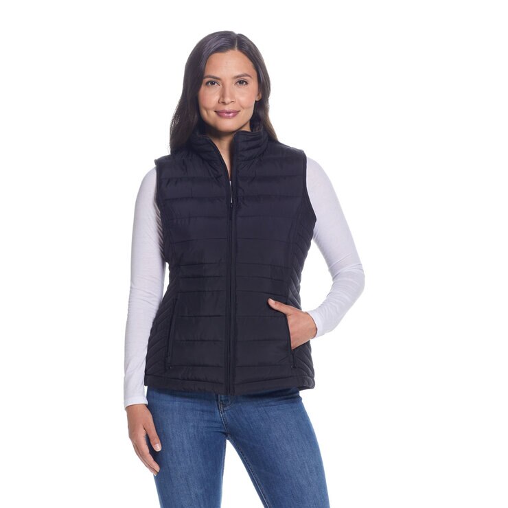 Weatherproof Ladies Quilted Plush 3/4 Vest in Black