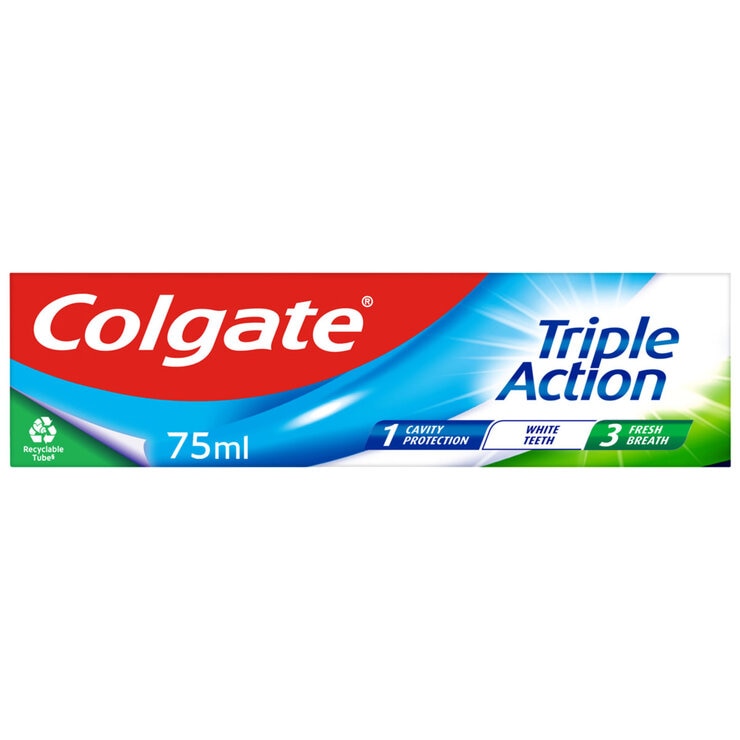 Colgate Triple Action Toothpaste, 75ml