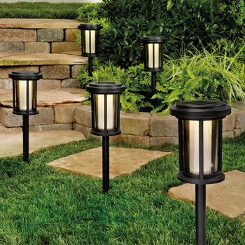 Naturally Solar Vintage Style Solar Pathway Lights, 5 Pack