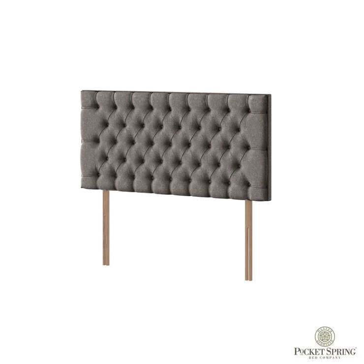 Pocket Spring Bed Company Florence Light Grey Fabric Headboard in 3 Sizes Pocket Spring Bed Company Florence Light Grey Fabric Headboard in 3 Sizes