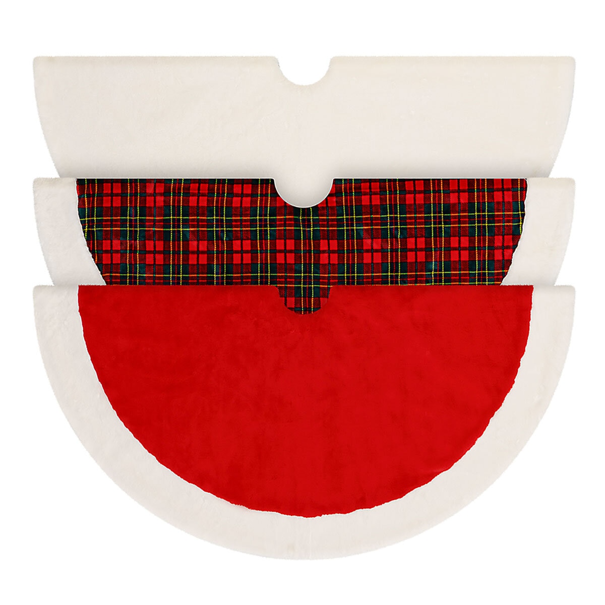 Decorative 66 inch (1.68 m) Christmas Tree Skirt in 3 Colours