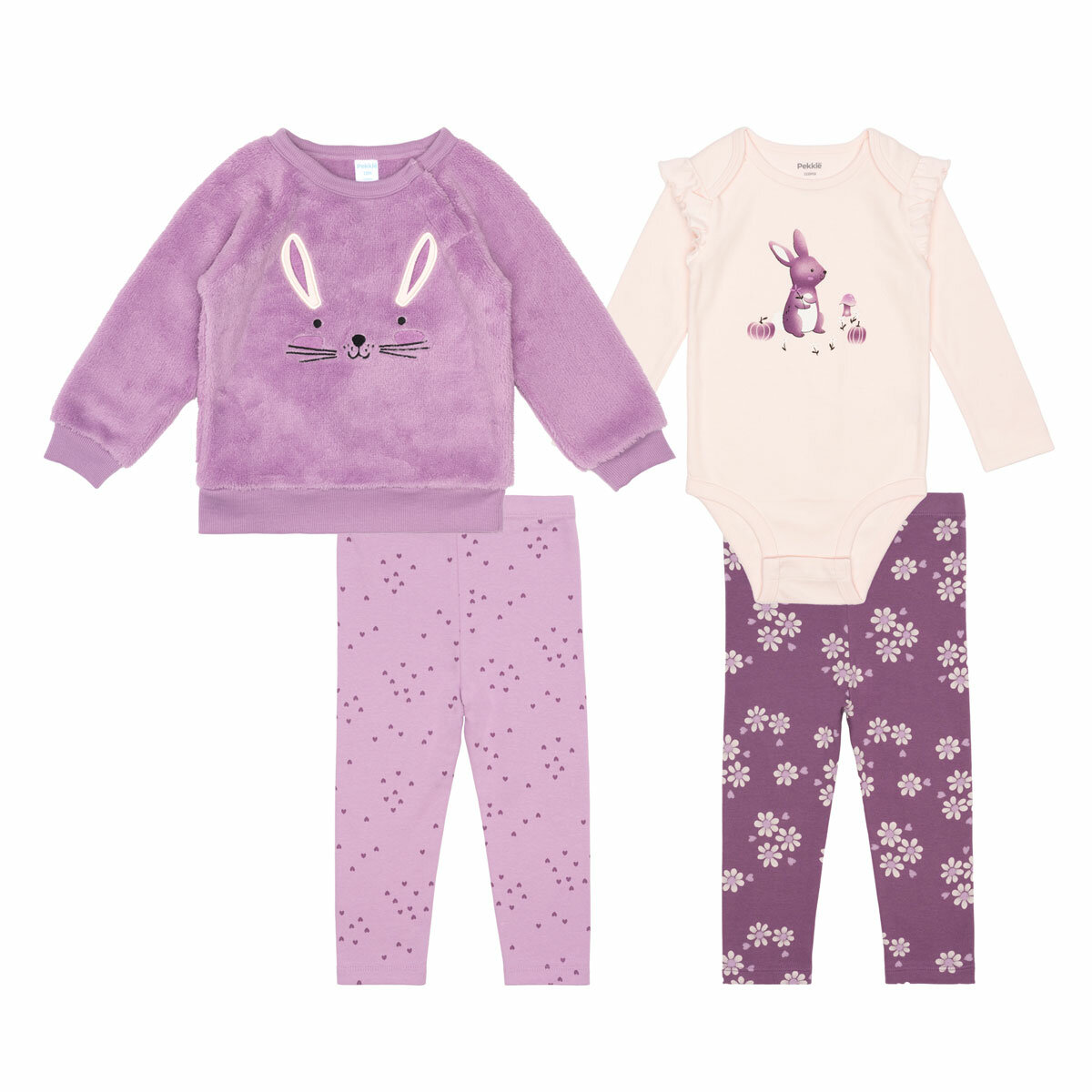Pekkle Plush Infant 4 Piece Set (3-24 Months)