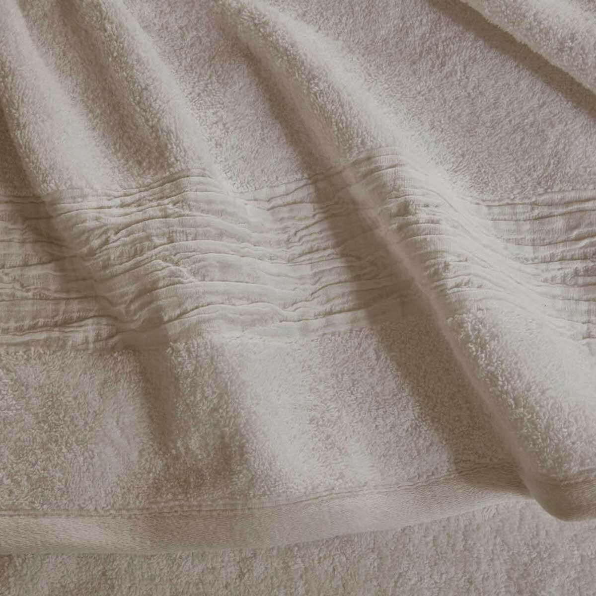 Lazy Linen 6 Piece Bundle 2x Hand Towels, 2x Bath Towels & 2x Bath Sheets, in Cream