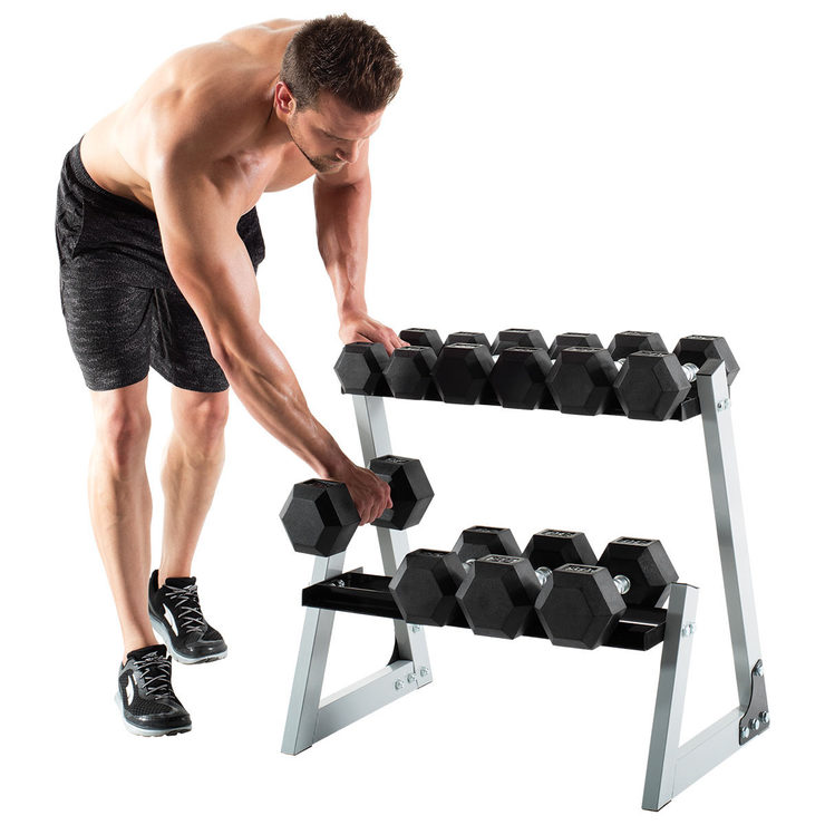 Weider Dumbbell Rack and Dumbbells 10lbs to 30lbs in Increments of 5 Costco UK