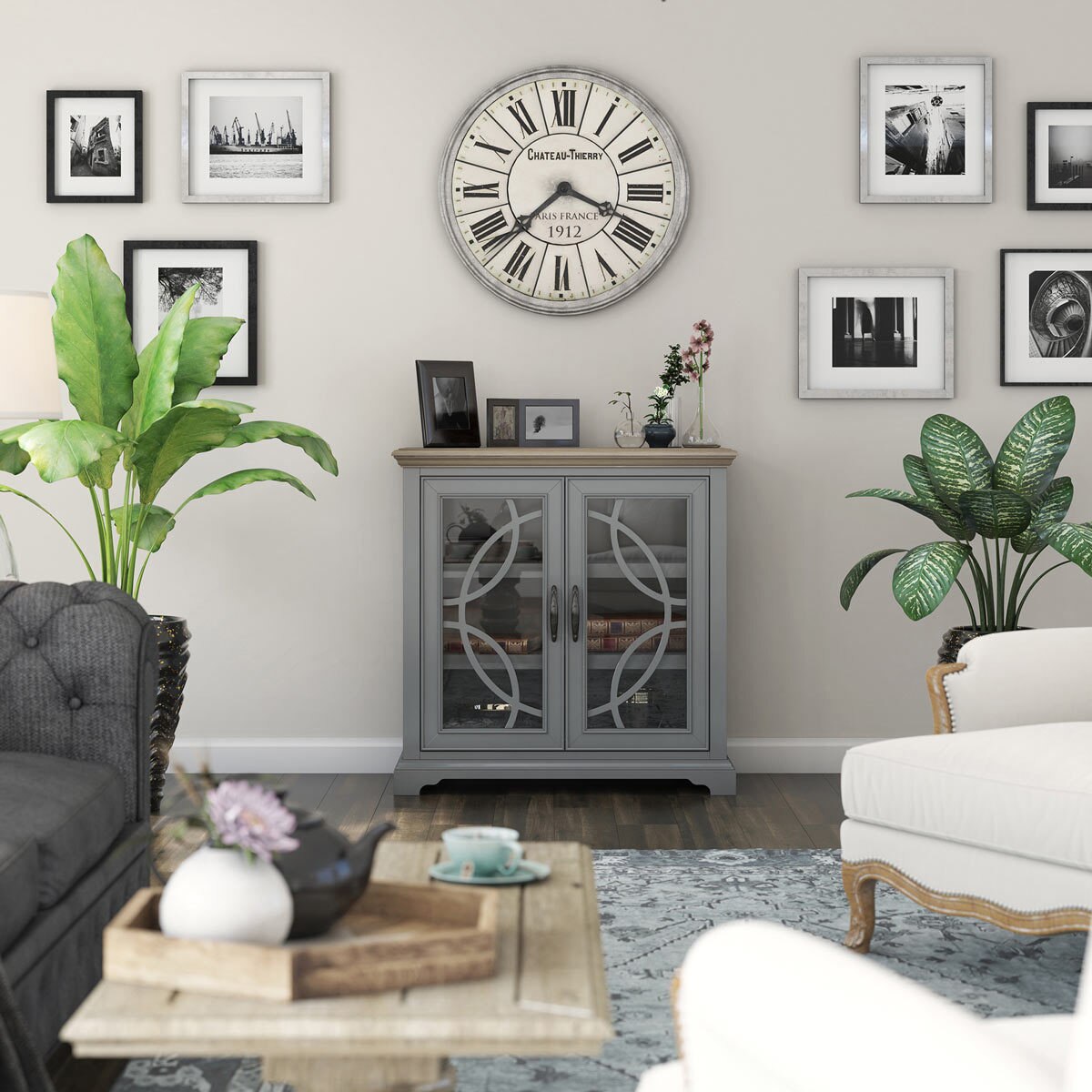 Tresanti Caterina Two Tone Blue Accent Console Costco UK