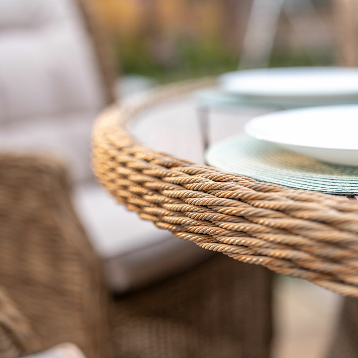 Kettler Hazel 8 Piece Wicker Dining Set with Umbrella