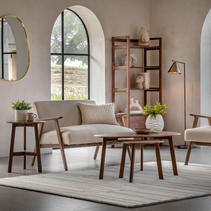 Gallery Neyland Natural Linen 2 Seater Sofa