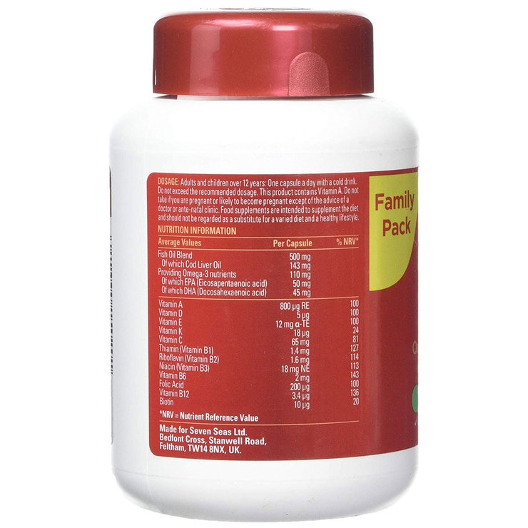 Seven Seas Cod Liver Oil & AZ Multivitamins, 365 Capsules Family Pack