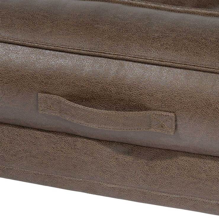 Kirkland Signature Medium Bolster Bed in Faux Leather, 28"x 36"x 9" Costco UK