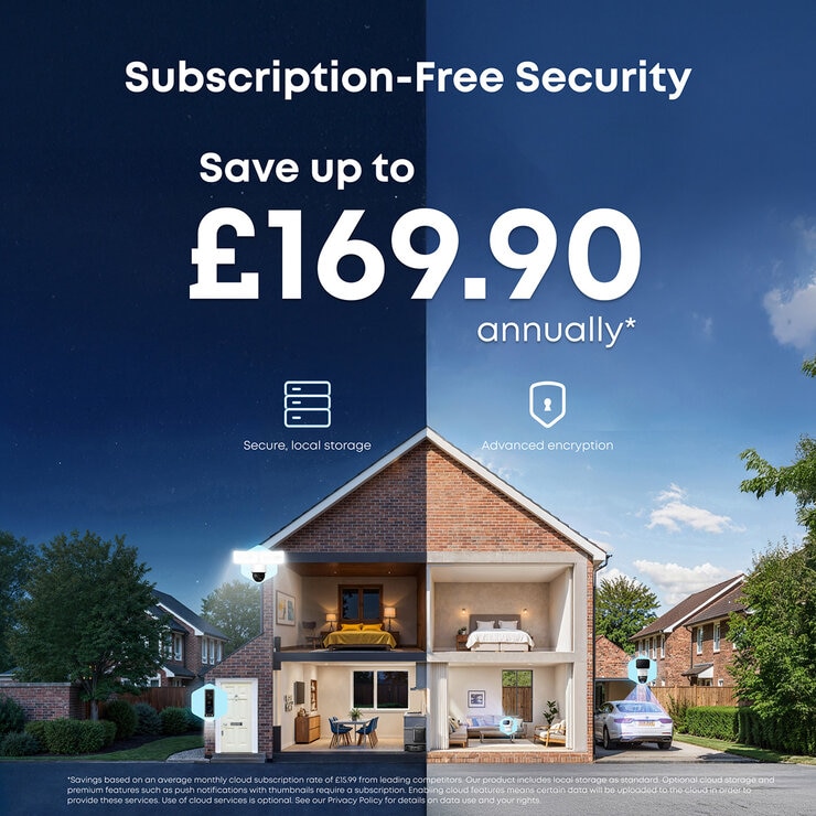 eufyCam S330 4K Solar Security Camera CCTV 3 Pack with HomeBase 3 - No Monthly Fees