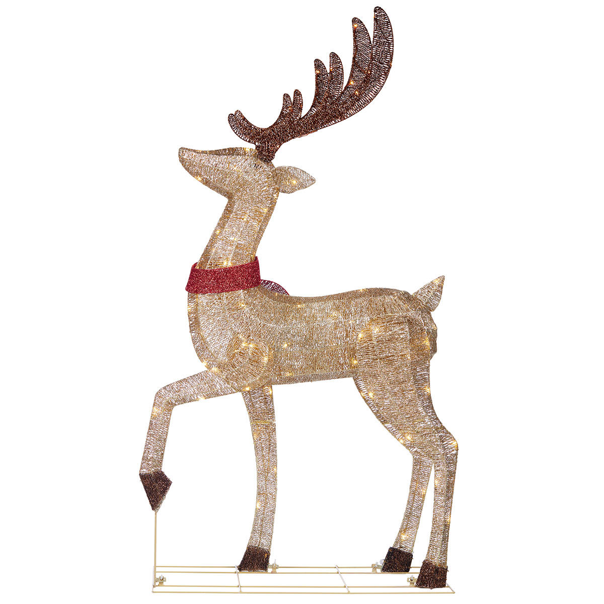 Side view of deer facing the left on a white background