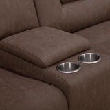 Gilman Creek Justin Brown Fabric Power Reclining Sectional Sofa