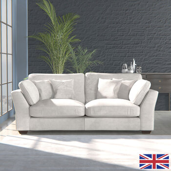 Selsey Beige Fabric 3 Seater Sofa