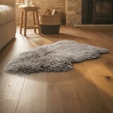 Bowron Back Country Sheepskin Rug in Beige, 60 x 90 cm