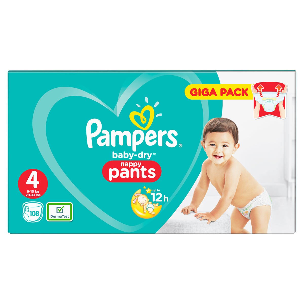 Pampers BabyDry Nappy Pants Size 4, 48 x 108 Giga Packs Costco UK