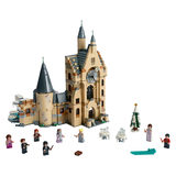 Lego Hogwarts Clock Tower set on white background