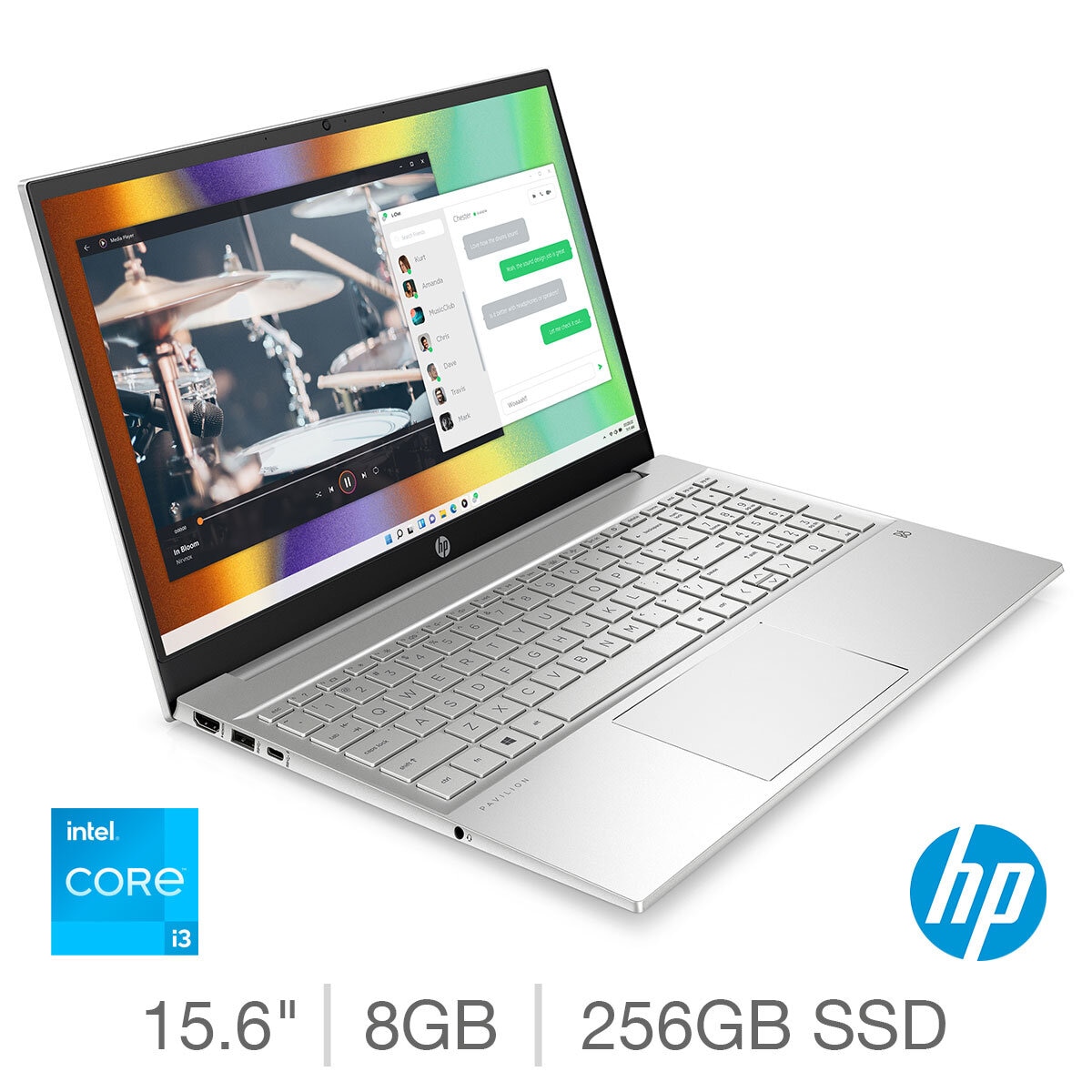 HP Pavilion, Intel Core i3, 8GB RAM, 256GB SSD, 15.6 Inch...
